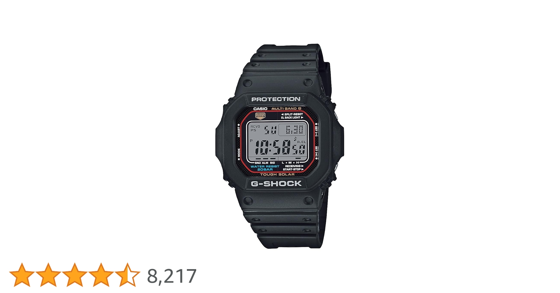 Casio G-Shock GWM5610-1 Men's Solar Black Resin Sport Watch